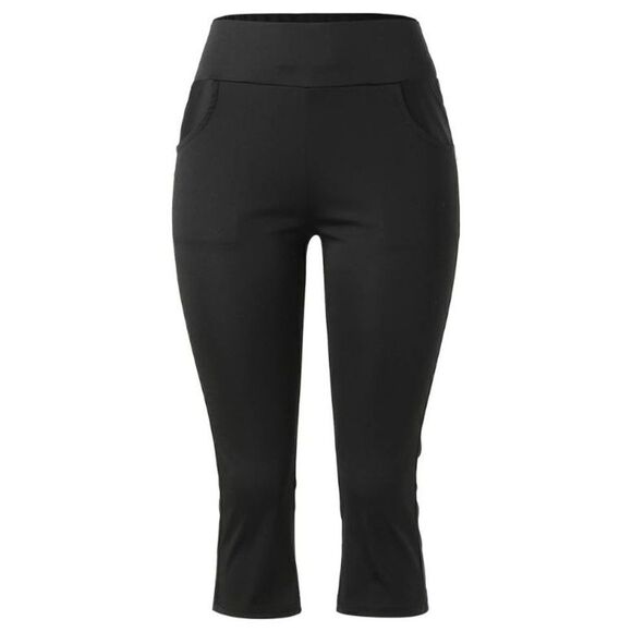 Women's High Waist Pocket Yoga Pants Tummy Control Size S Black - Picture 3 of 6